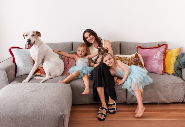 laura byrne with her adopted pets.