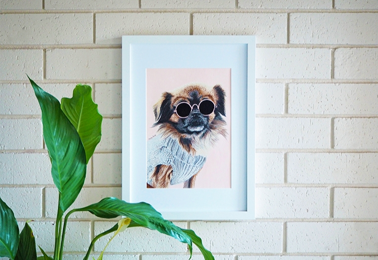 Custom pet portrait by Hayley Daniel Art