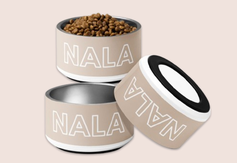 TLC Paws Personalised Stainless Steel Dog Bowls.