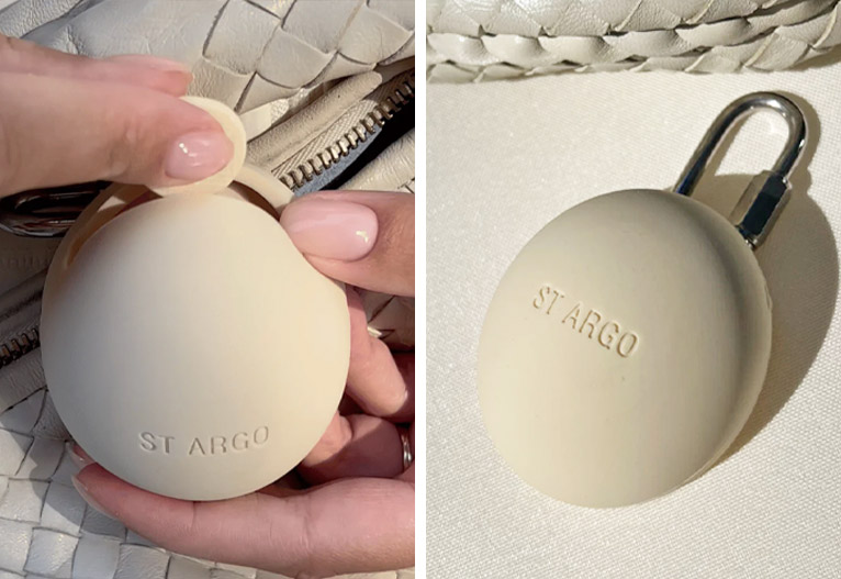 St Argo cream dog treat pouch.