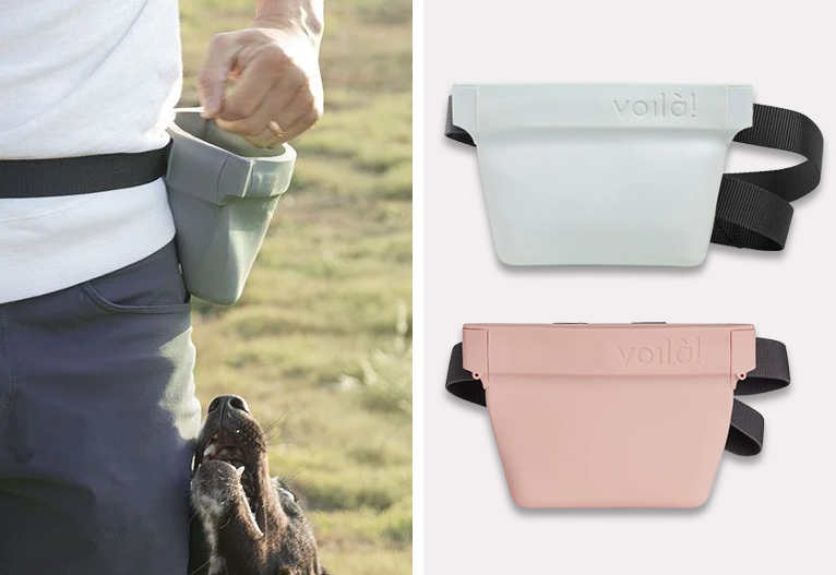 Voila silicone dog training treat pouches.